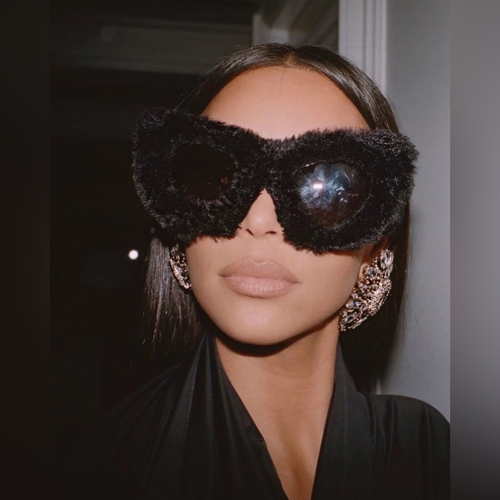 Cat Eye Boss Babe Sunglasses Fur Velvet